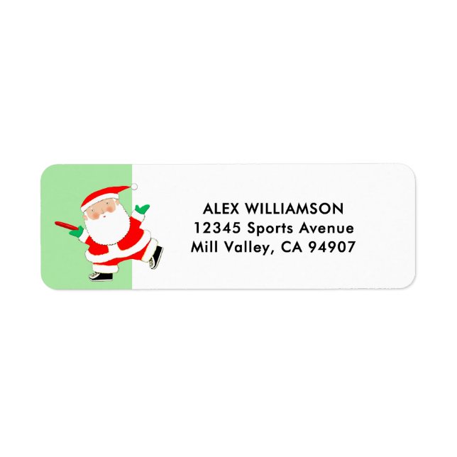 Etiqueta de Natal para Golfe de Disco (Frente)