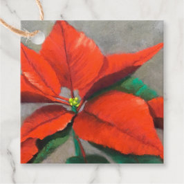 Etiqueta de Natal Poinsettia