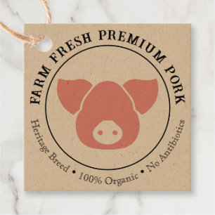 Etiqueta de Negócio de Pork Premium, fresca, Fazen
