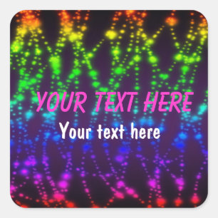 Etiqueta de néon da etiqueta do partido do fulgor