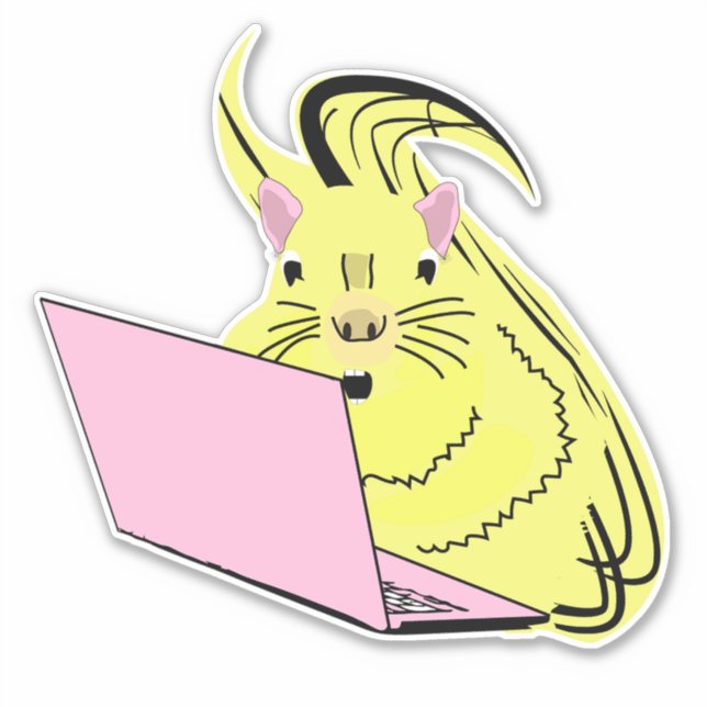 Etiqueta de nerd de esquilo (Frente)