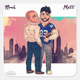Etiqueta de Noah e de Matt
