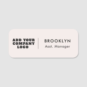 Etiqueta De Nome Adicionar logotipo corporativo Funcionários corpor