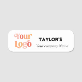 Etiqueta De Nome Adicionar logotipo de empresa Funcionário