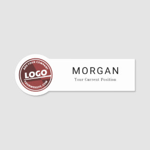 Etiqueta De Nome Adicionar logotipo de empresa Funcionário