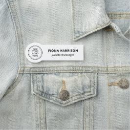 Etiqueta De Nome Adicionar logotipo mínimo para funcionários