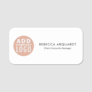 Etiqueta De Nome Adicione o logotipo de sua empresa e o Funcionario