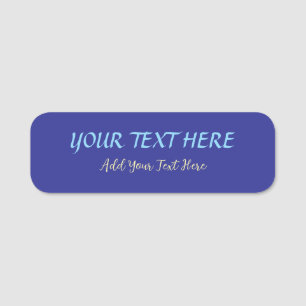 Etiqueta De Nome Adicione seu próprio slogan de texto minimalista m