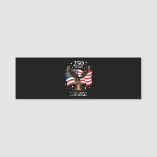 Etiqueta De Nome Águia e Bandeira 250 Anos da América 1776-2026