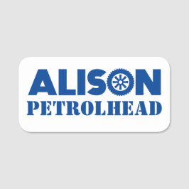 Etiqueta De Nome Alison Petrol Head