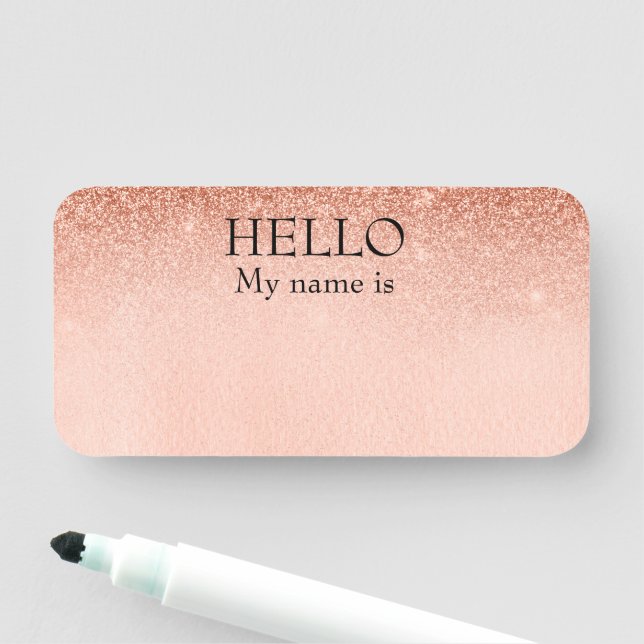 Etiqueta De Nome Apagar a seco Rosa personalizável reutilizável, Do (In Situ)