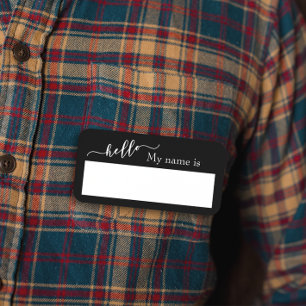 Etiqueta De Nome Apagar Olá Personalizável Reutilizável