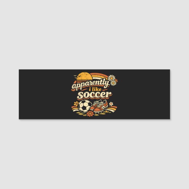 Etiqueta De Nome Aparentemente Eu Gosto de Futebol (Frente)