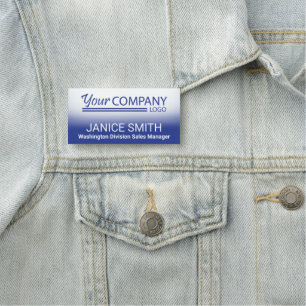 Etiqueta De Nome Apresentação comercial do logotipo de gradiente az
