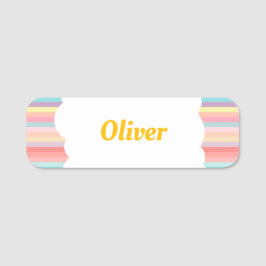 Etiqueta De Nome Arco-Íris de Camisa Convidada do Tema da Festa de