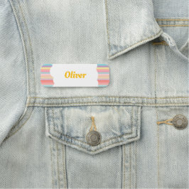 Etiqueta De Nome Arco-Íris de Camisa Convidada do Tema da Festa de
