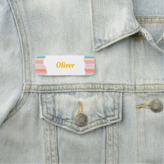 Etiqueta De Nome Arco-Íris de Camisa Convidada do Tema da Festa de