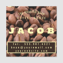 Etiqueta De Nome Artistic Roasted Coffee Beans Business Card