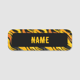 Etiqueta De Nome Artsy Striped