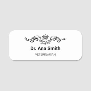 Etiqueta De Nome Atividade de medicina veterinária de gatos ilustra