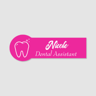 Etiqueta De Nome Auxiliar Dentário