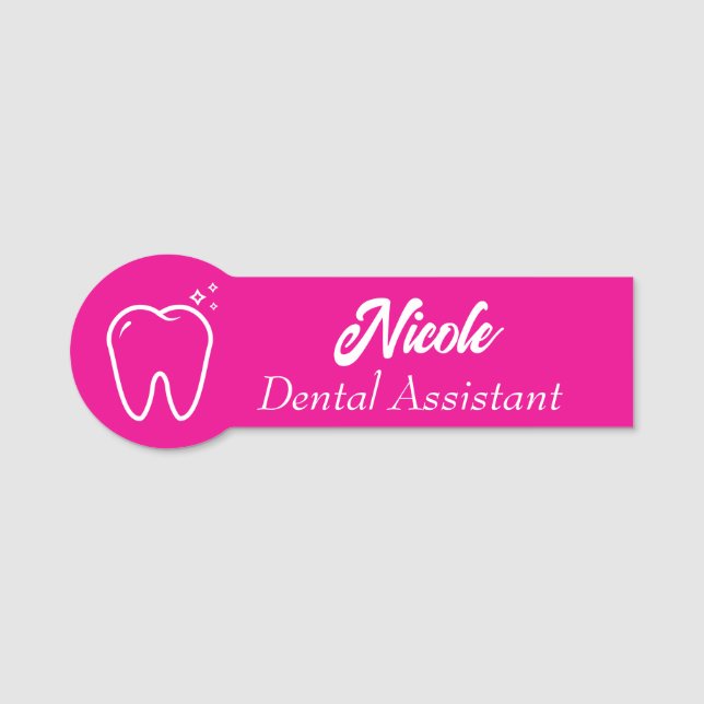 Etiqueta De Nome Auxiliar Dentário (Frente)