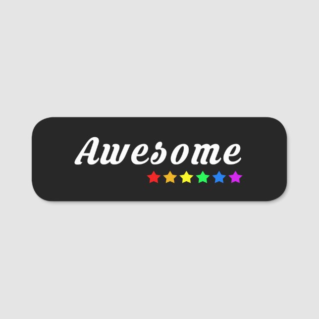 Etiqueta De Nome Awesome  | LGBTQ+ Pride  (Frente)