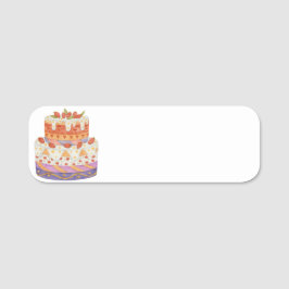 Etiqueta De Nome Bagaço de morango de dois níveis