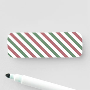 Etiqueta De Nome Bandas de Natal de Pastel Personalizáveis