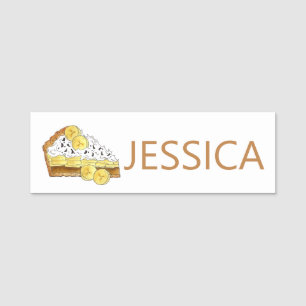 Etiqueta De Nome Banoffee Banana Toffee Pie Slice UK British Comida