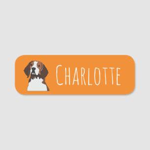 Etiqueta De Nome Beagle Dog Beagle