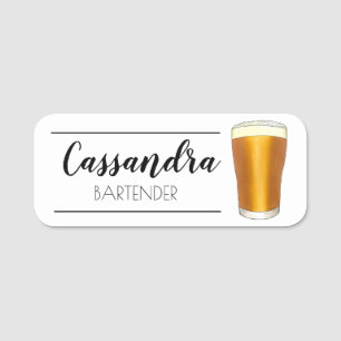 Etiqueta De Nome Bebida Beer Glass Pint Ale Lager Bar Pub Bebida Be