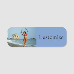 Etiqueta De Nome Bikini Model Dancing Thunder_Cove