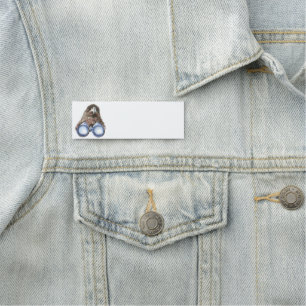 Etiqueta De Nome Binóculos personalizados do falcão do divertimen