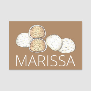 Etiqueta De Nome Biscoito italiano de Casamento Mexicano Snowball B