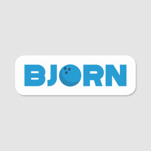 Etiqueta De Nome Bjorn boliche