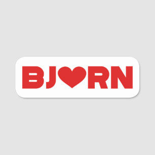 Etiqueta De Nome Bjorn Love