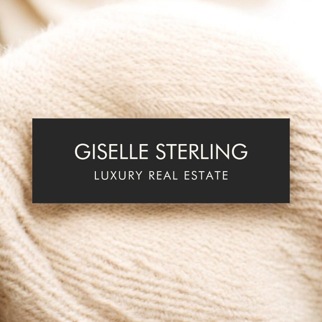 Etiqueta De Nome Black Real Estate Luxury  (Criador carregado)