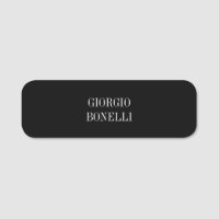 Black White Your Name Minimalist Personal Modern