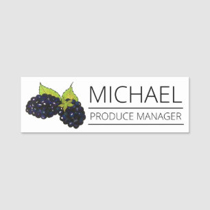 Etiqueta De Nome Blackberry Berry Berries Fruta Grocer