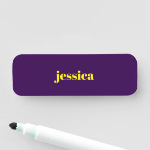 Etiqueta De Nome Bloco de cor nome personalizado minimalista 