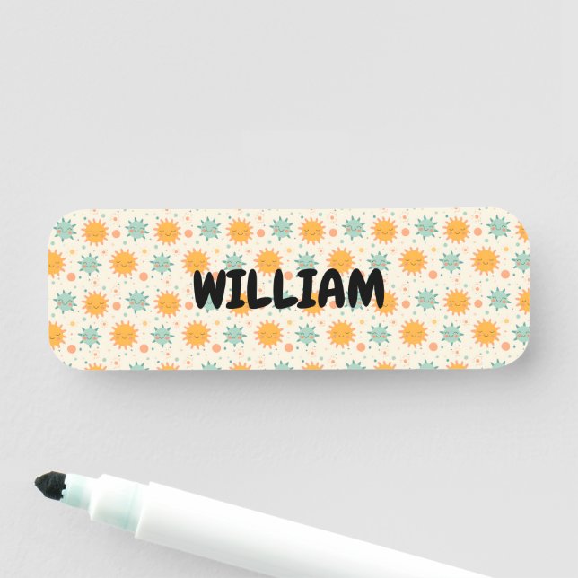 Etiqueta De Nome Boho Sun Reproduzido (In Situ)