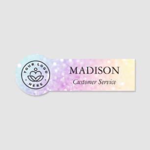 Etiqueta De Nome Bonito Holographic Glitter Girly Glamorosa