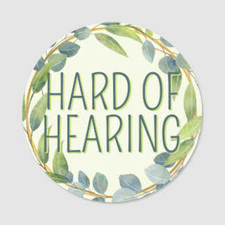 Etiqueta De Nome Botanical Hard of Hearing Green Deafness 
