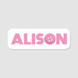 Etiqueta De Nome Botão Alison