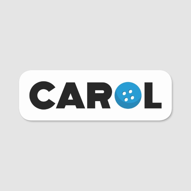 Etiqueta De Nome Botão Carol (Frente)