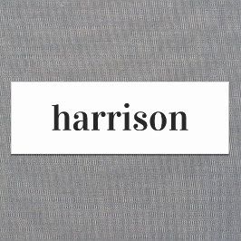 Etiqueta De Nome Branco moderno mínimo