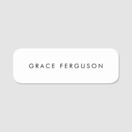 Etiqueta De Nome Branco simples