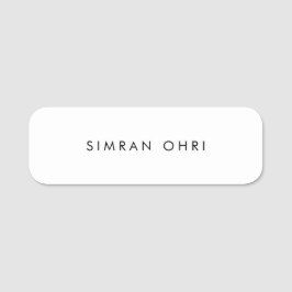 Etiqueta De Nome Branco simples