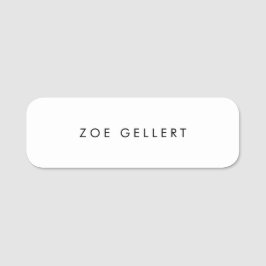 Etiqueta De Nome Branco simples